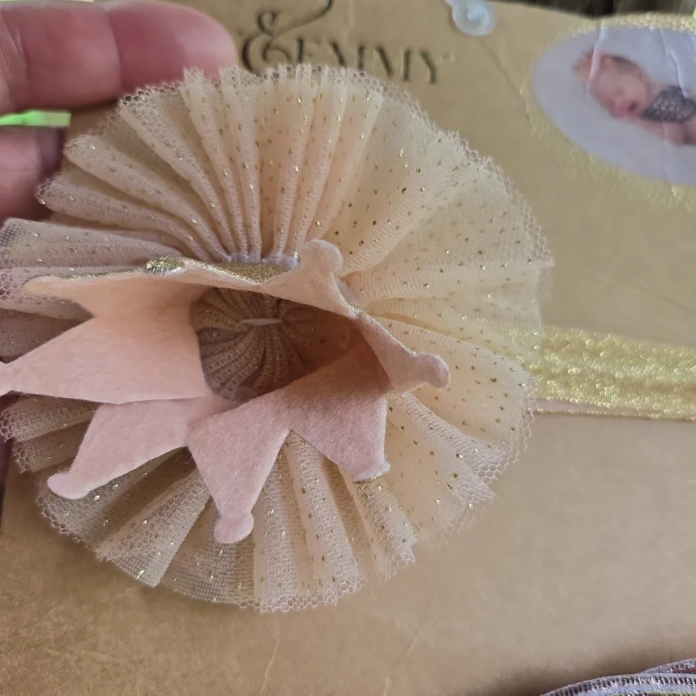 Elly & Emmy Rose Gold Three-piece Baby Tutu Set